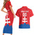 Custom Slovakia Football Couples Matching Short Sleeve Bodycon Dress and Hawaiian Shirt Come On Sokoli