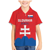 Custom Slovakia Football Family Matching Mermaid Dress and Hawaiian Shirt Come On Sokoli