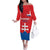 Custom Slovakia Football Family Matching Off The Shoulder Long Sleeve Dress and Hawaiian Shirt Come On Sokoli