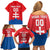 Custom Slovakia Football Family Matching Off Shoulder Short Dress and Hawaiian Shirt Come On Sokoli