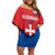 Custom Slovakia Football Family Matching Off Shoulder Short Dress and Hawaiian Shirt Come On Sokoli