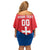 Custom Slovakia Football Family Matching Off Shoulder Short Dress and Hawaiian Shirt Come On Sokoli