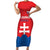 Custom Slovakia Football Family Matching Short Sleeve Bodycon Dress and Hawaiian Shirt Come On Sokoli