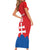 Custom Slovakia Football Family Matching Short Sleeve Bodycon Dress and Hawaiian Shirt Come On Sokoli