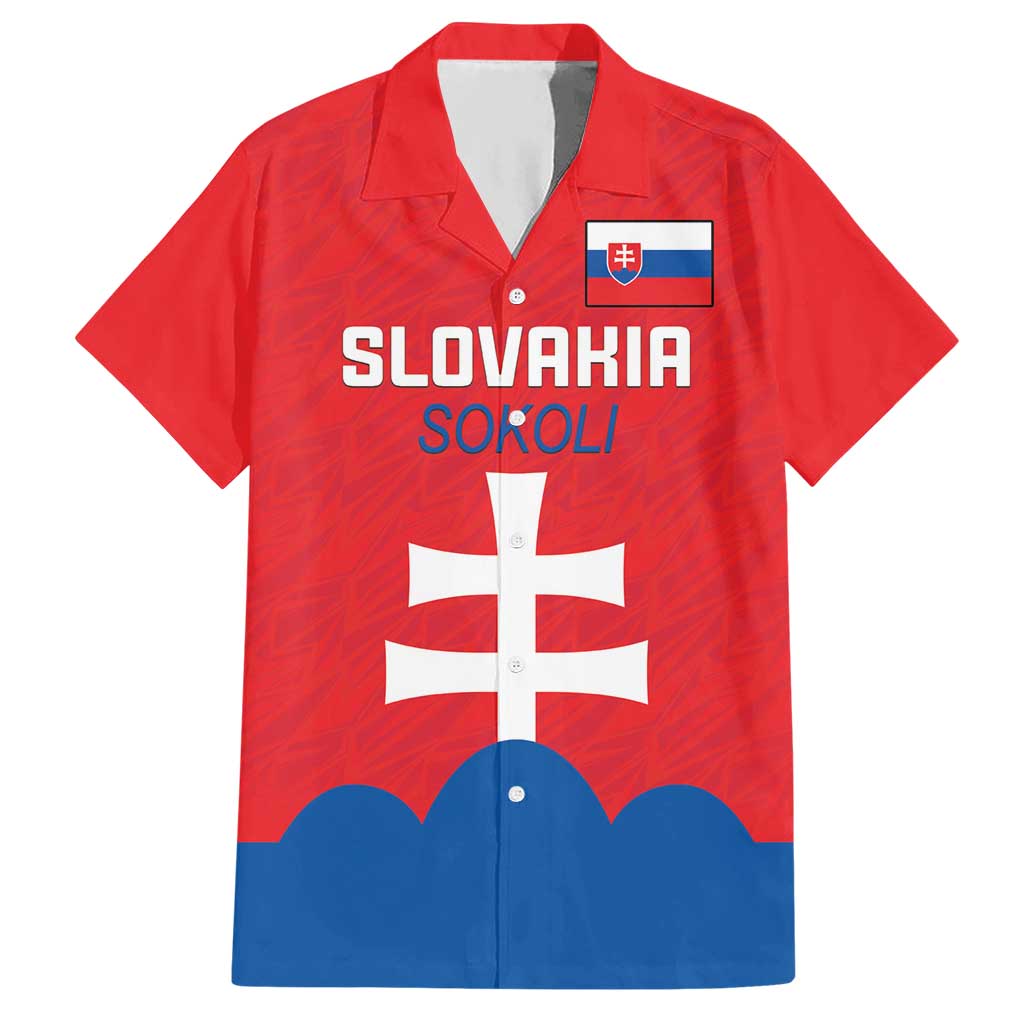 Custom Slovakia Football Hawaiian Shirt Come On Sokoli
