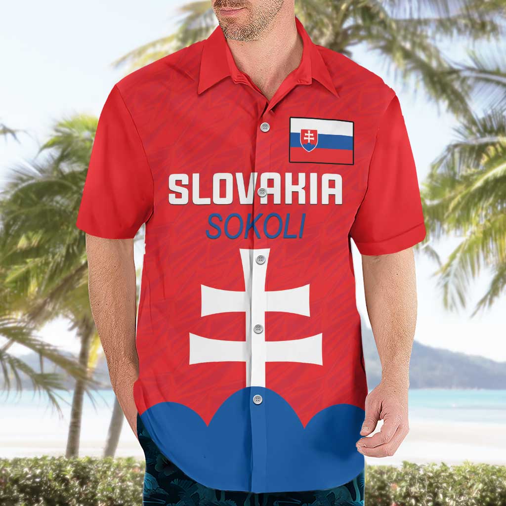 Custom Slovakia Football Hawaiian Shirt Come On Sokoli