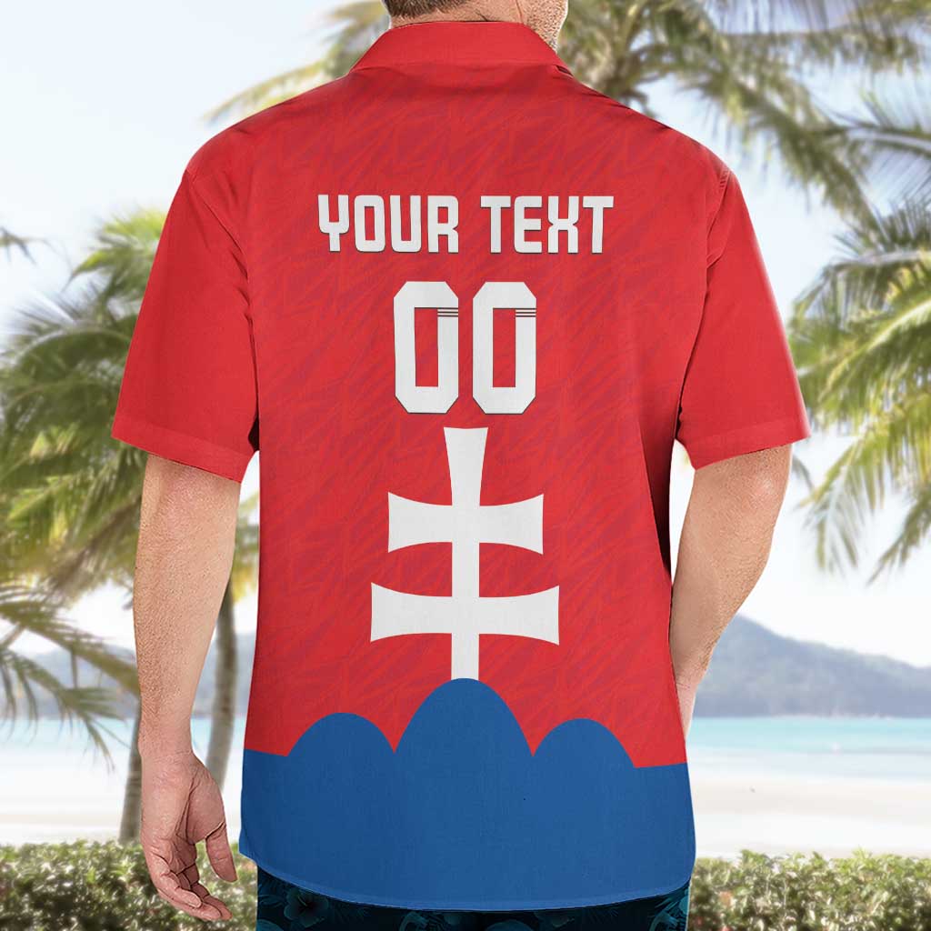 Custom Slovakia Football Hawaiian Shirt Come On Sokoli