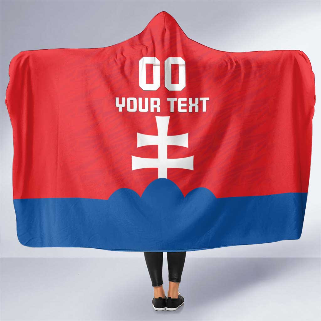 Custom Slovakia Football Hooded Blanket Come On Sokoli