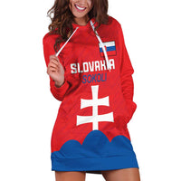 Custom Slovakia Football Hoodie Dress Come On Sokoli