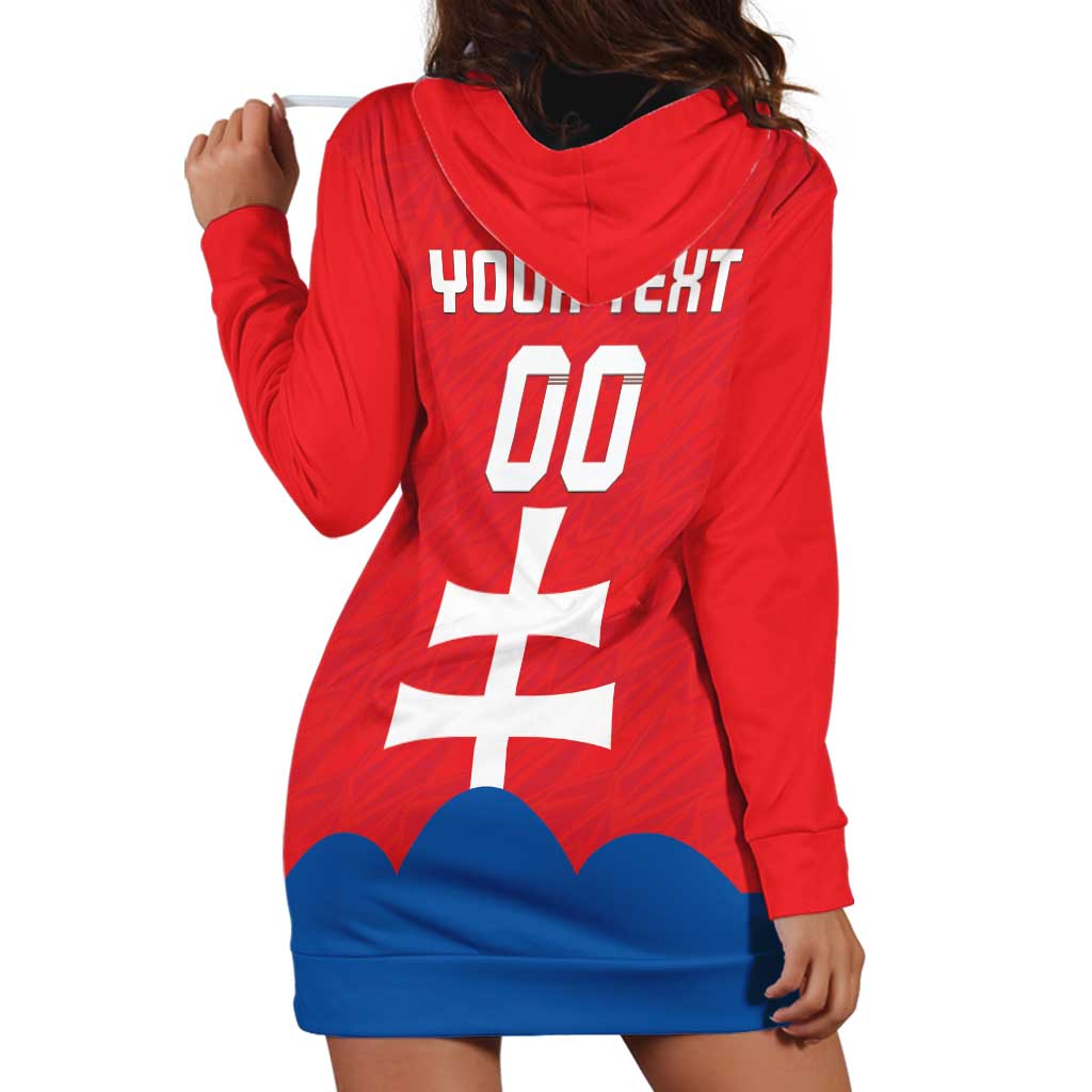 Custom Slovakia Football Hoodie Dress Come On Sokoli