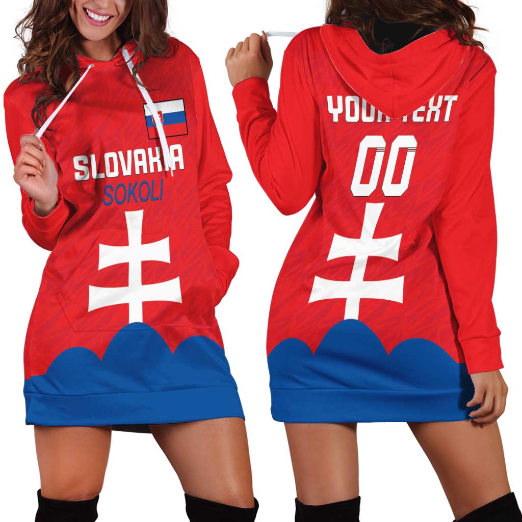 Custom Slovakia Football Hoodie Dress Come On Sokoli