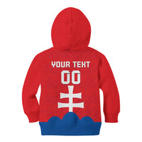 Custom Slovakia Football Kid Hoodie Come On Sokoli