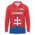 Custom Slovakia Football Long Sleeve Polo Shirt Come On Sokoli