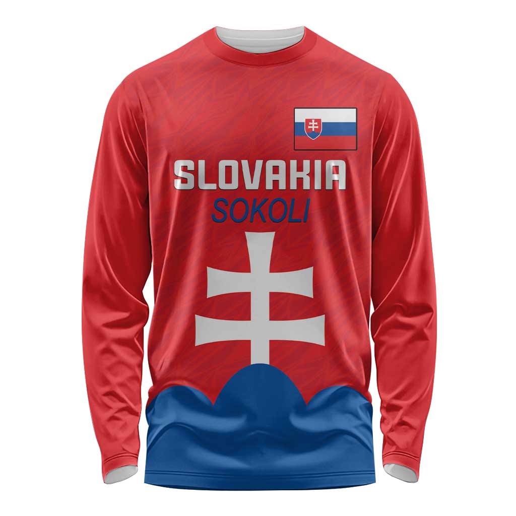 Custom Slovakia Football Long Sleeve Shirt Come On Sokoli