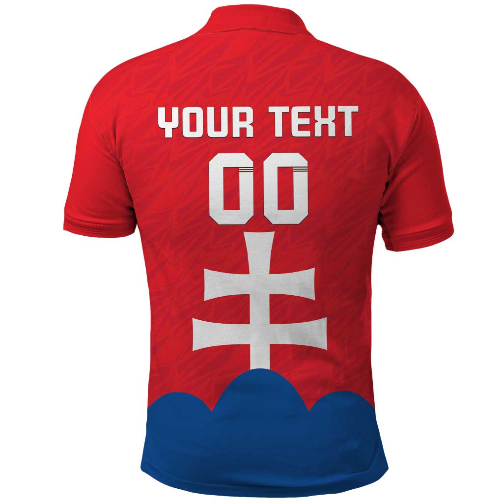Custom Slovakia Football Polo Shirt Come On Sokoli