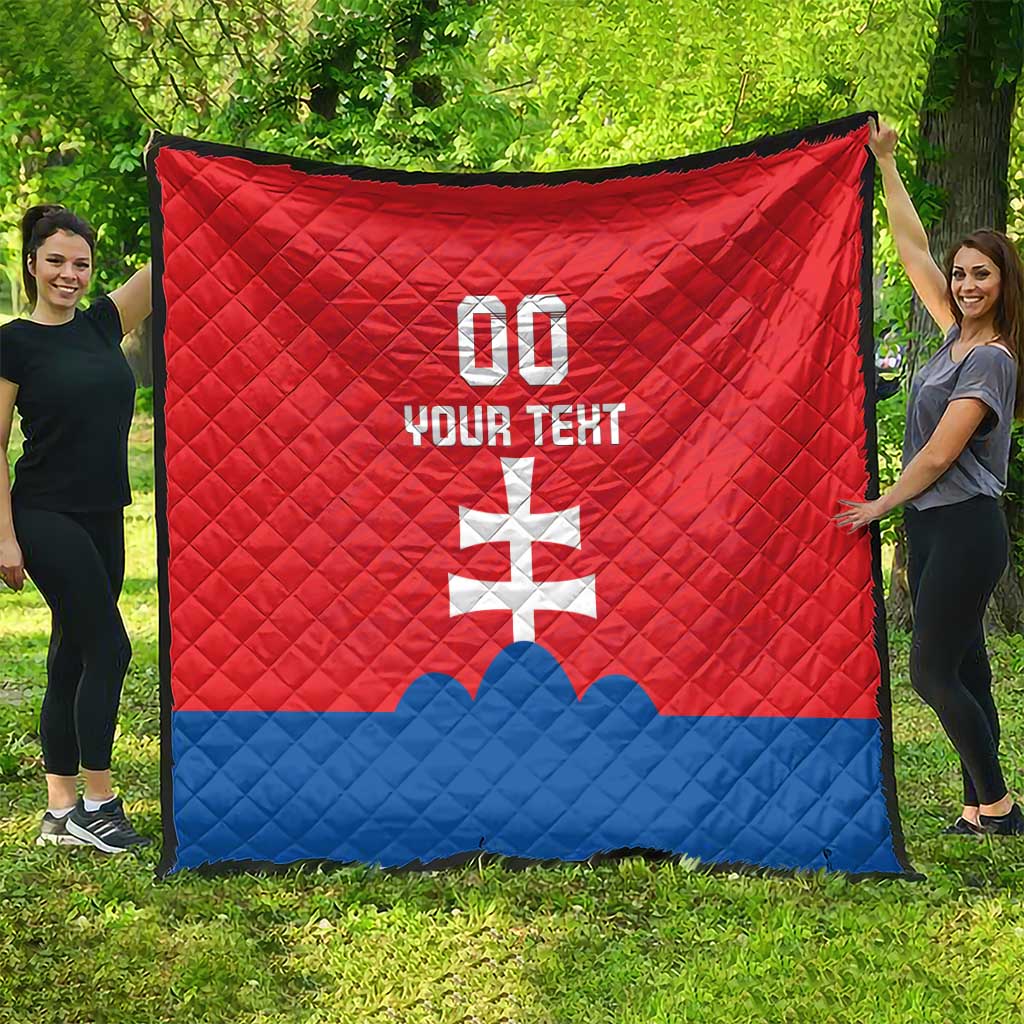 Custom Slovakia Football Quilt Come On Sokoli