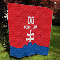 Custom Slovakia Football Quilt Come On Sokoli