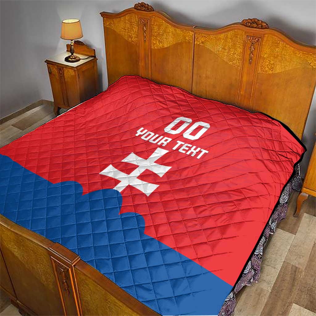 Custom Slovakia Football Quilt Come On Sokoli