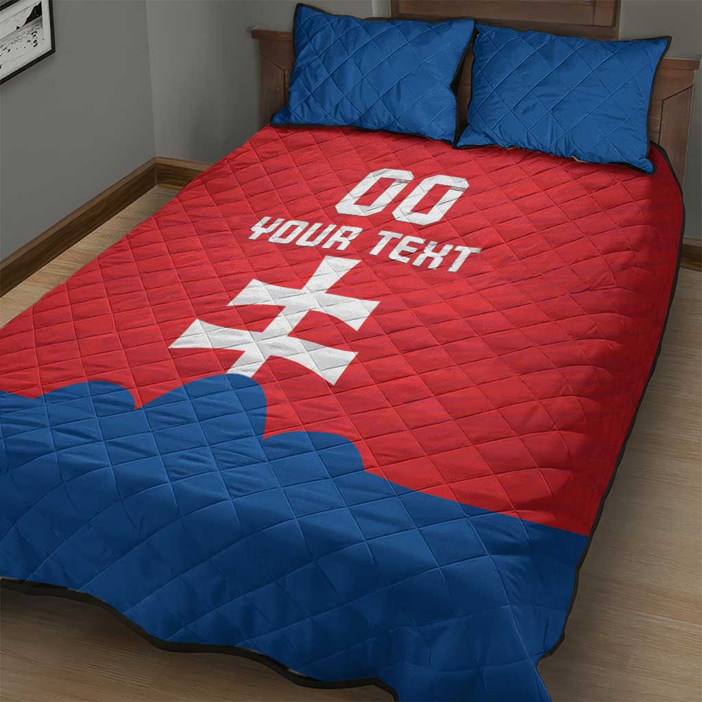 Custom Slovakia Football Quilt Bed Set Come On Sokoli