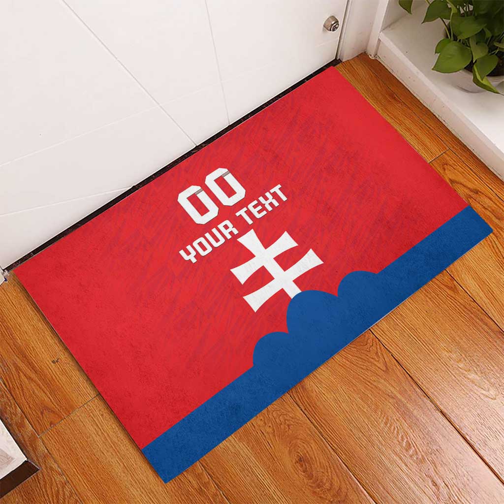 Custom Slovakia Football Rubber Doormat Come On Sokoli