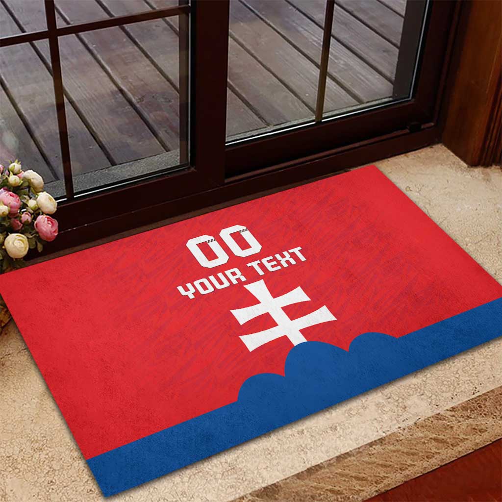 Custom Slovakia Football Rubber Doormat Come On Sokoli