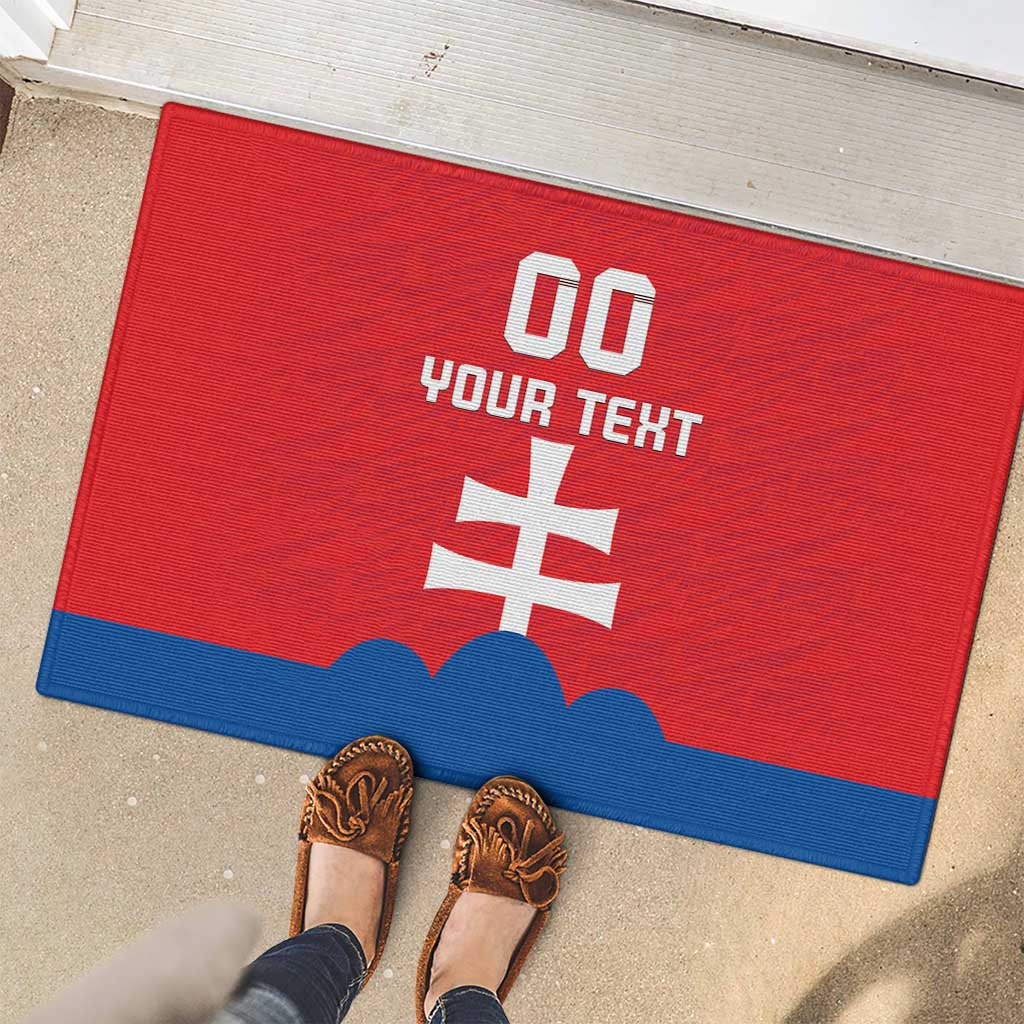 Custom Slovakia Football Rubber Doormat Come On Sokoli
