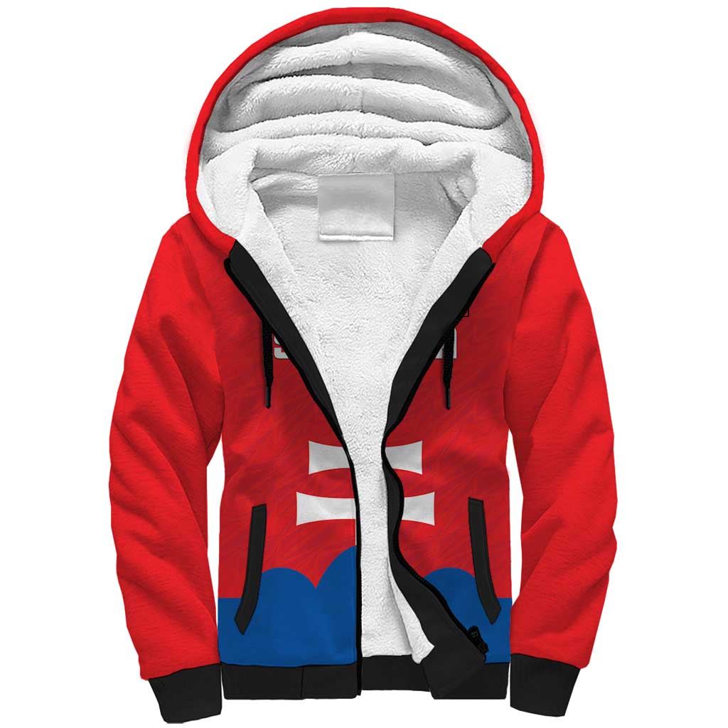 Custom Slovakia Football Sherpa Hoodie Come On Sokoli
