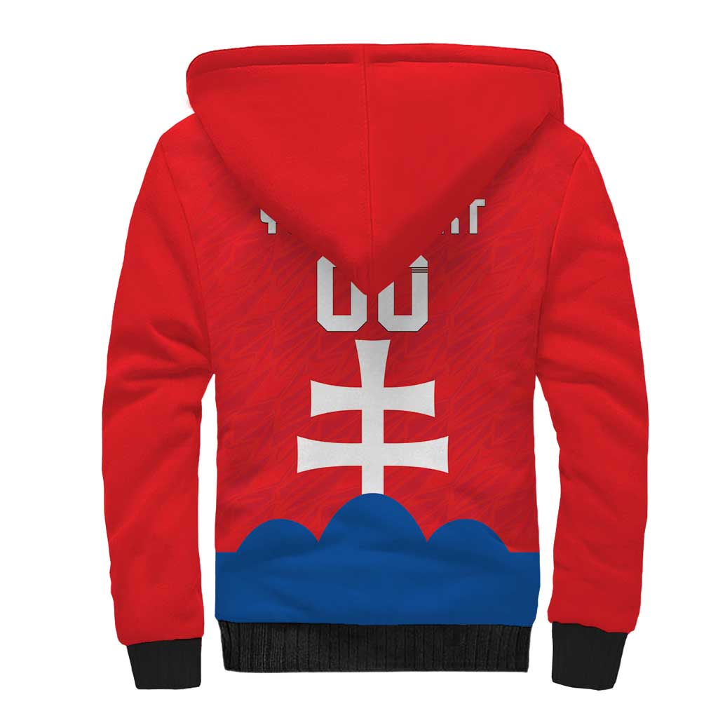 Custom Slovakia Football Sherpa Hoodie Come On Sokoli