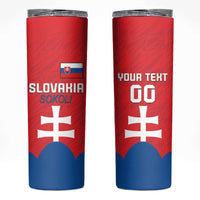 Custom Slovakia Football Skinny Tumbler Come On Sokoli
