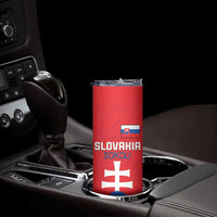 Custom Slovakia Football Skinny Tumbler Come On Sokoli