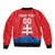 Custom Slovakia Football Sleeve Zip Bomber Jacket Come On Sokoli