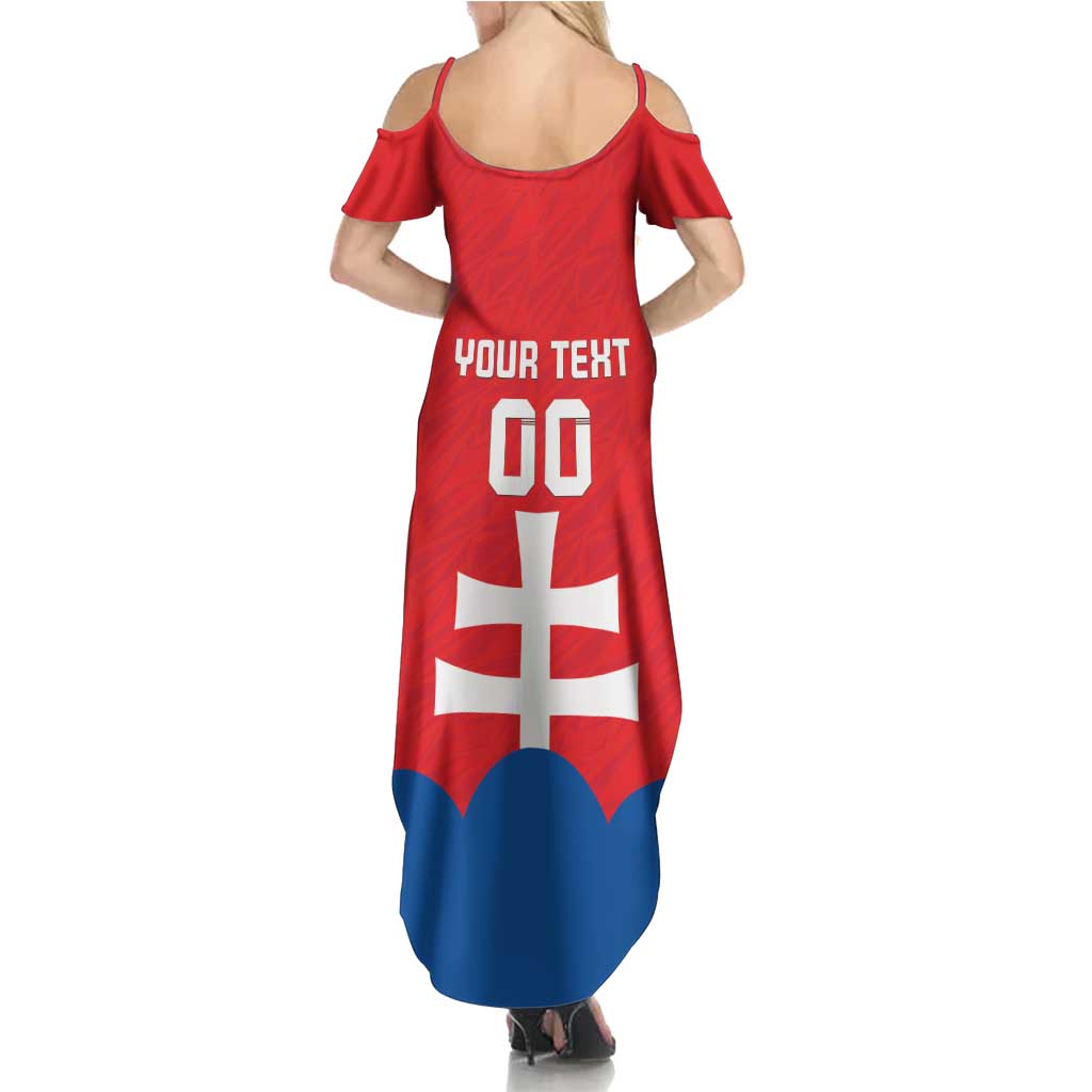 Custom Slovakia Football Summer Maxi Dress Come On Sokoli