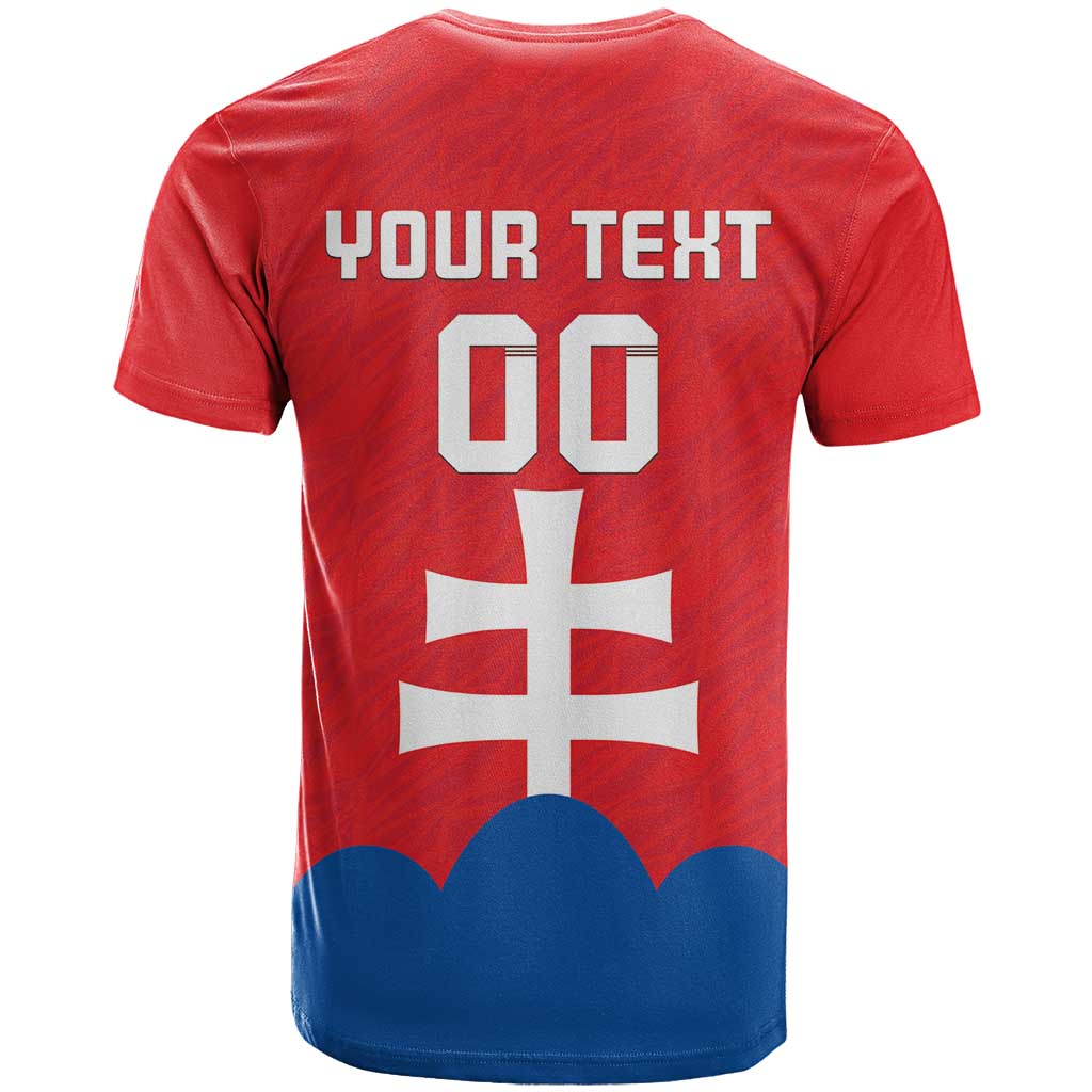 Custom Slovakia Football T Shirt Come On Sokoli