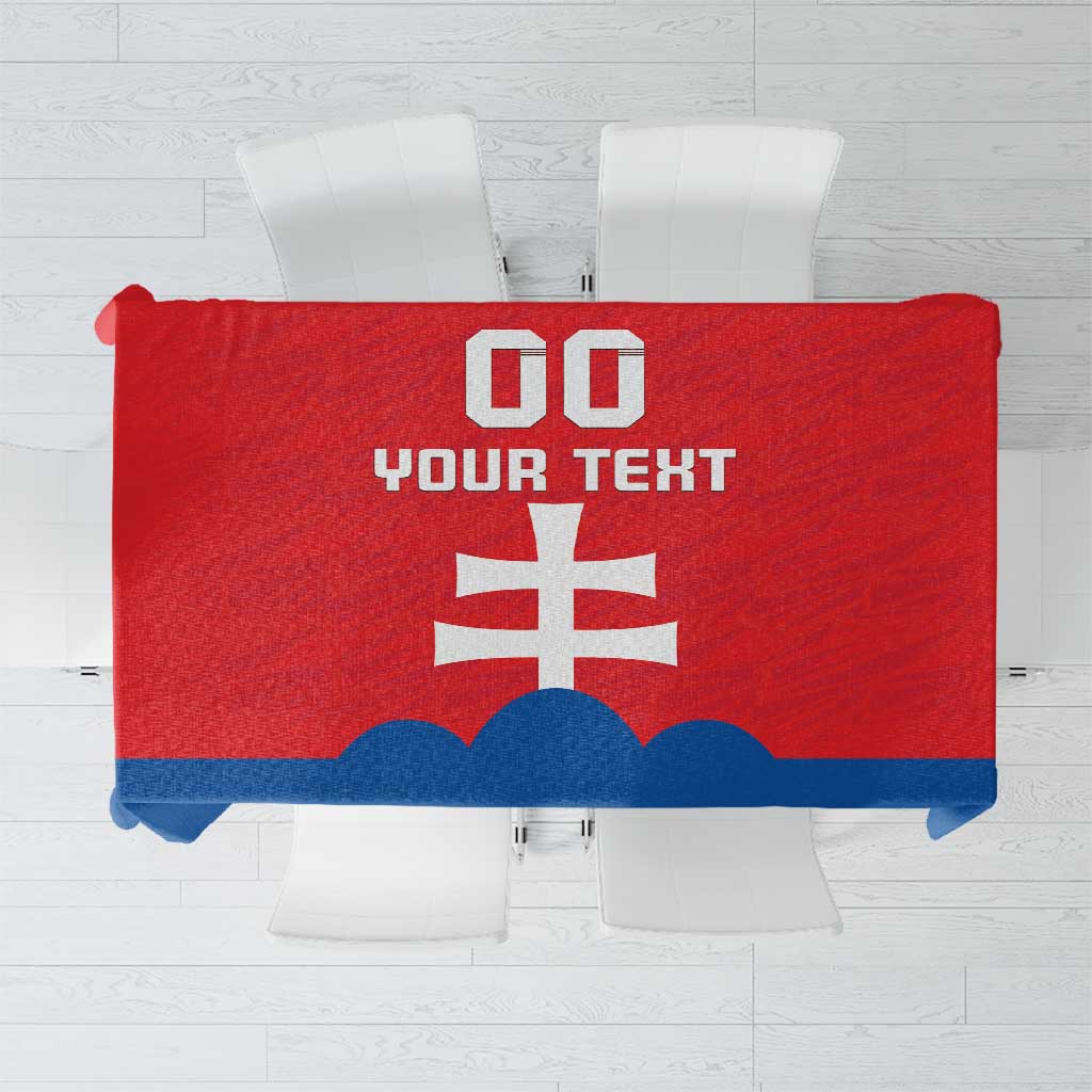 Custom Slovakia Football Tablecloth Come On Sokoli