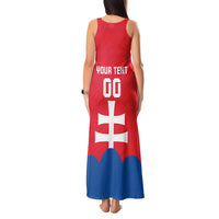 Custom Slovakia Football Tank Maxi Dress Come On Sokoli