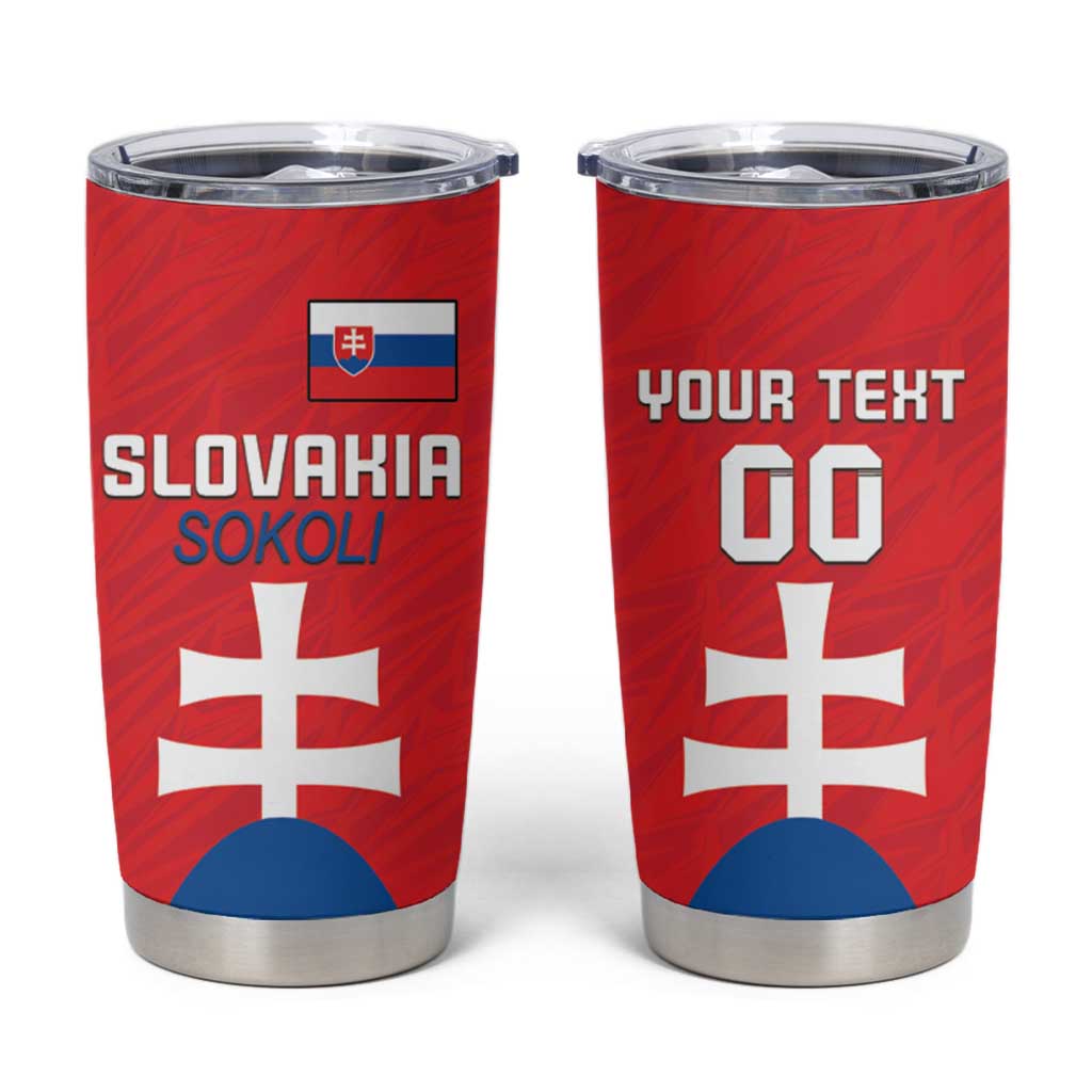 Custom Slovakia Football Tumbler Cup Come On Sokoli