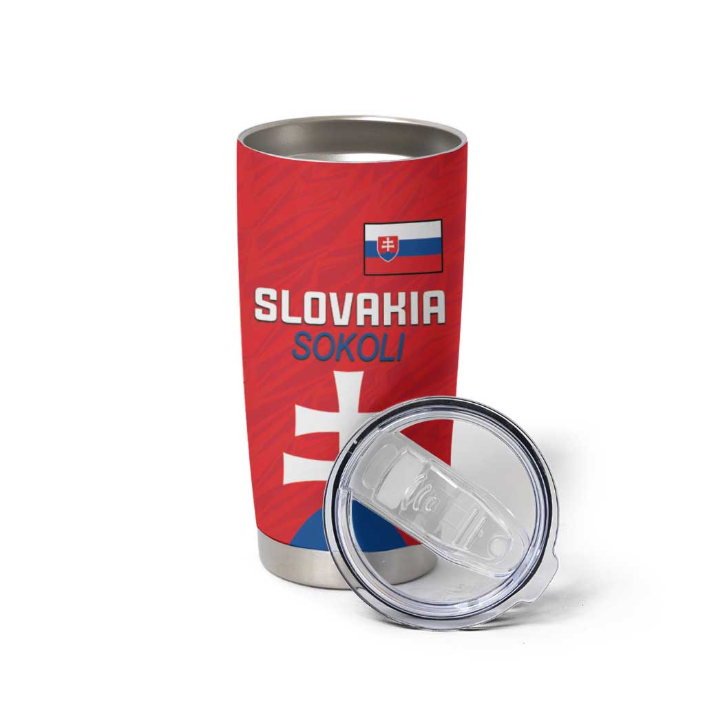Custom Slovakia Football Tumbler Cup Come On Sokoli