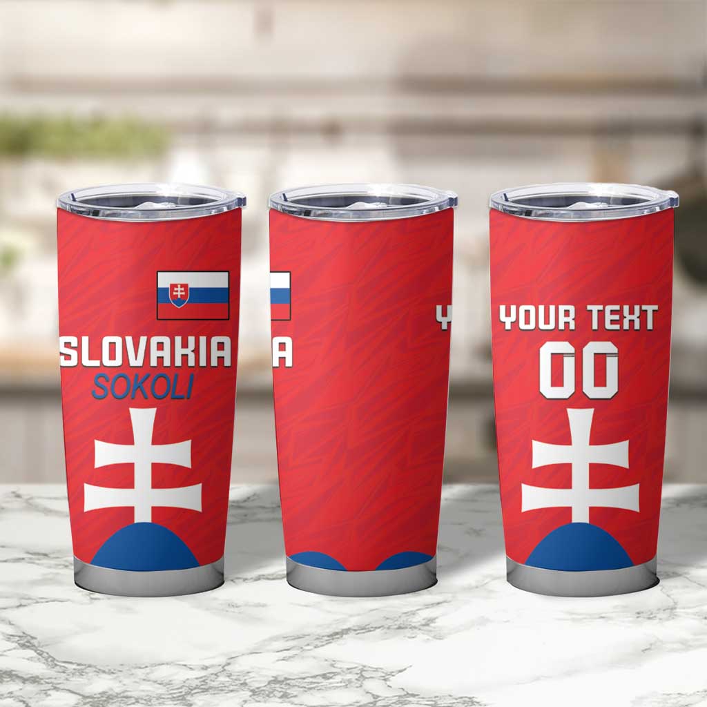 Custom Slovakia Football Tumbler Cup Come On Sokoli