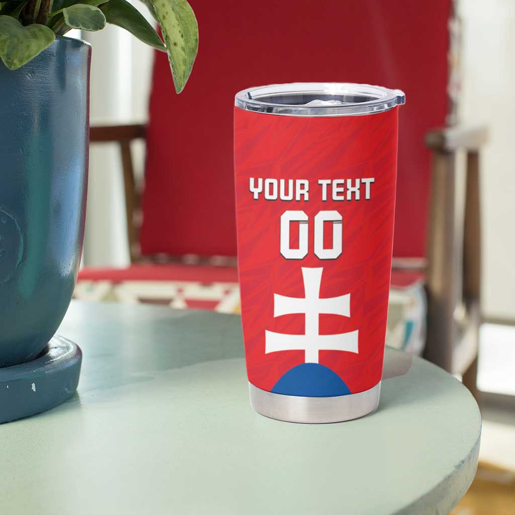 Custom Slovakia Football Tumbler Cup Come On Sokoli