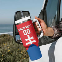 Custom Slovakia Football Tumbler With Handle Come On Sokoli