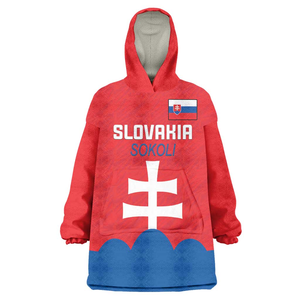Custom Slovakia Football Wearable Blanket Hoodie Come On Sokoli