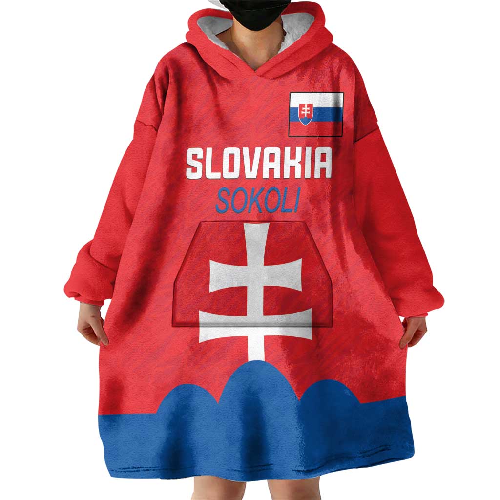 Custom Slovakia Football Wearable Blanket Hoodie Come On Sokoli