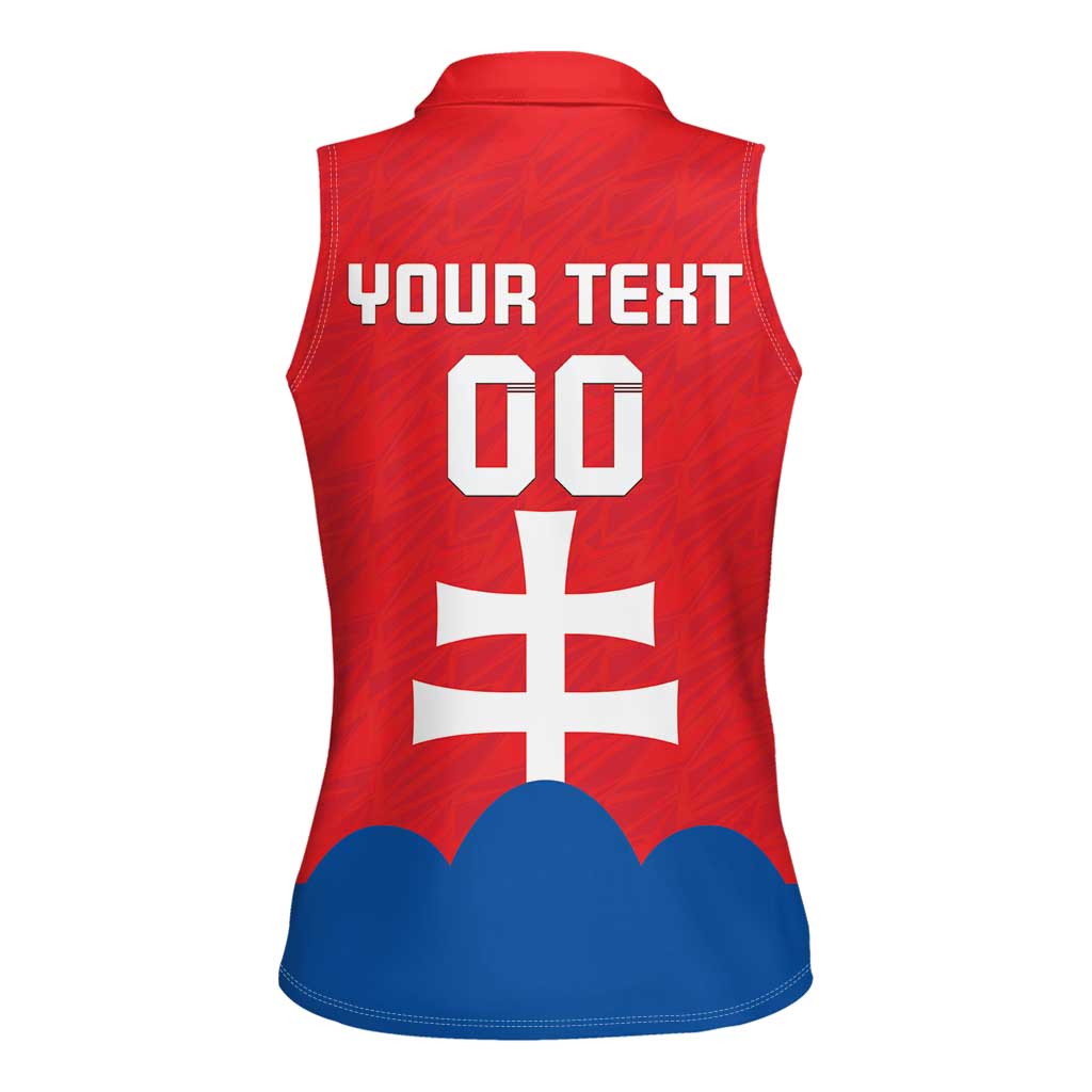 Custom Slovakia Football Women Sleeveless Polo Shirt Come On Sokoli