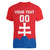 Custom Slovakia Football Women V-Neck T-Shirt Come On Sokoli