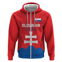 Custom Slovakia Football Zip Hoodie Come On Sokoli