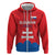 Custom Slovakia Football Zip Hoodie Come On Sokoli