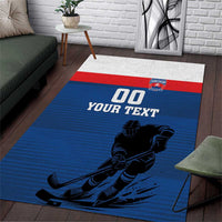 Custom Slovakia Hockey Area Rug Go Nasi Chlapci