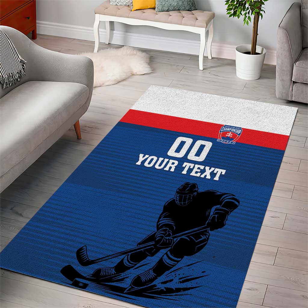Custom Slovakia Hockey Area Rug Go Nasi Chlapci