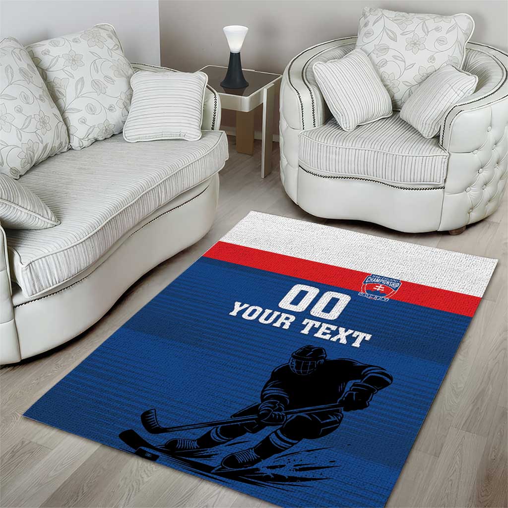 Custom Slovakia Hockey Area Rug Go Nasi Chlapci