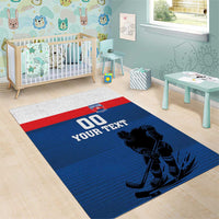 Custom Slovakia Hockey Area Rug Go Nasi Chlapci